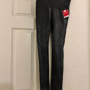 SPANX Faux Leather Black Leggings
